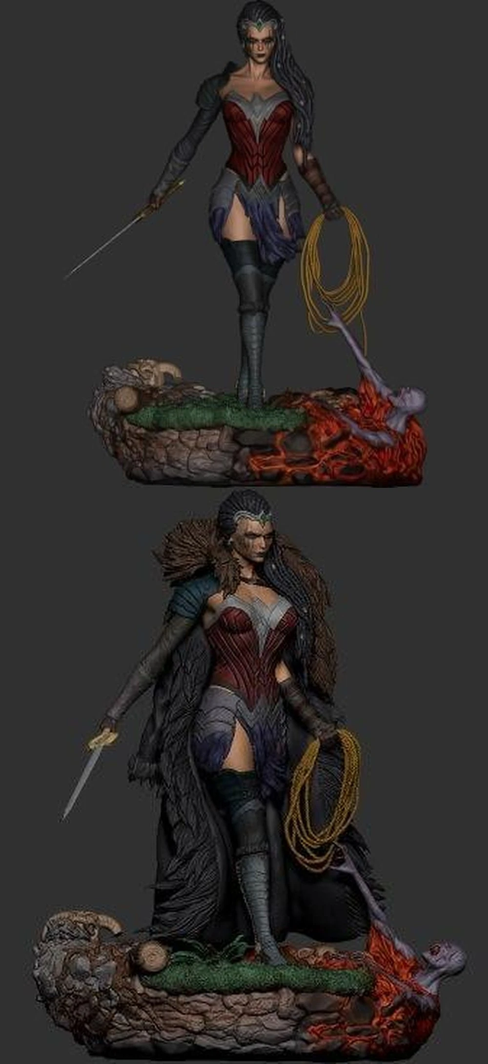 Wonder Woman Evil — DC Comics 3D printable STL model