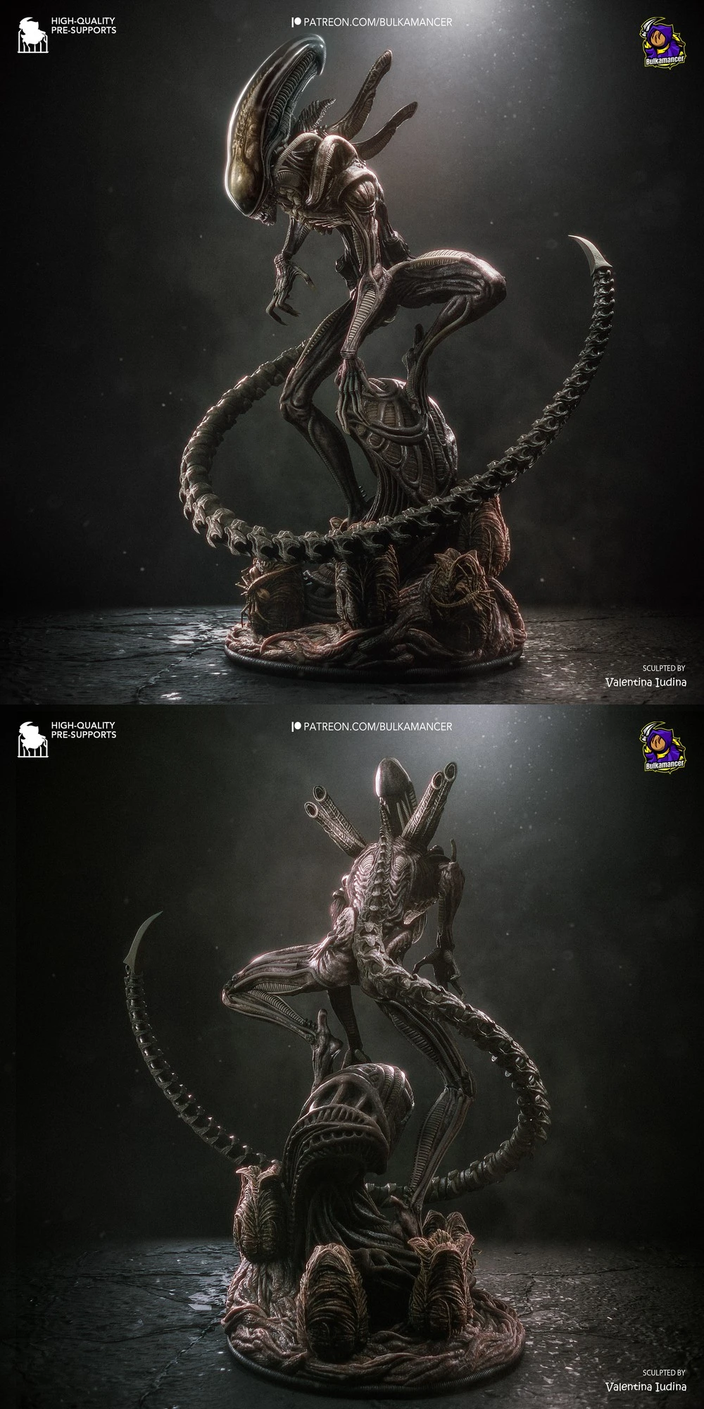 Xenomorph — Alien STL render Xenomorph — Alien 3D printable STL model