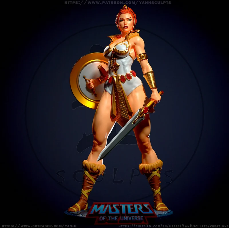 Teela — Masters of the Universe STL render Teela — Masters of the Universe 3D printable STL model