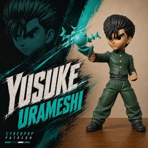 Yusuke Urameshi — Yu Yu Hakusho STL render Yusuke Urameshi — Yu Yu Hakusho 3D printable STL model