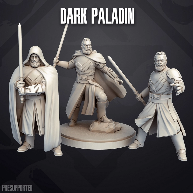 Baylan Skoll Star Wars 3D figure with a cape, armor, robes, and saber