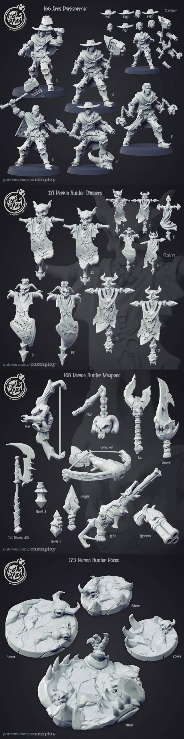 Ares Darksorrow fantasy warrior figure with hat, cloak, armor and hammer