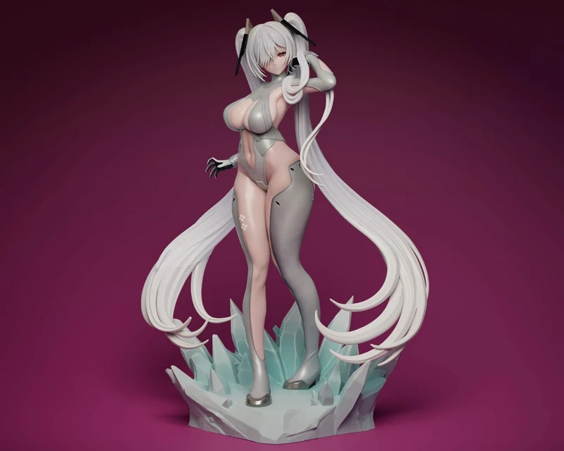 Cinderella from Goddess of Victory: Nikke as a sci-fi anime figure