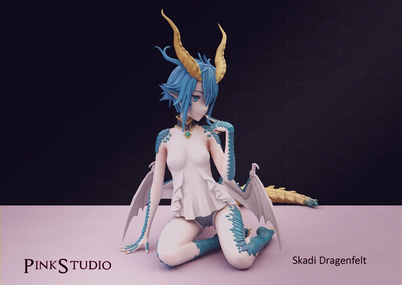 Skadi Dragenfelt dragon girl figure with horns, wings, and tail