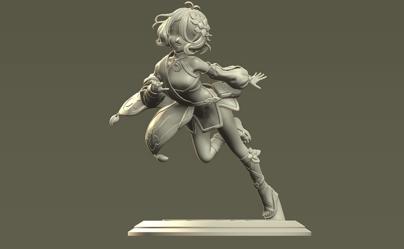 Cocoro Natsume character figure in a dynamic pose on a display base