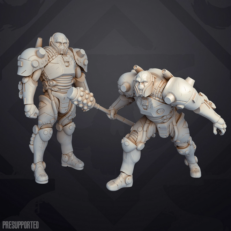 Rayvis Star Wars character figure in heavy armor holding a mace-like weapon