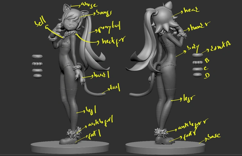 Stylized Shinobu Demon Slayer character figure on a round display base