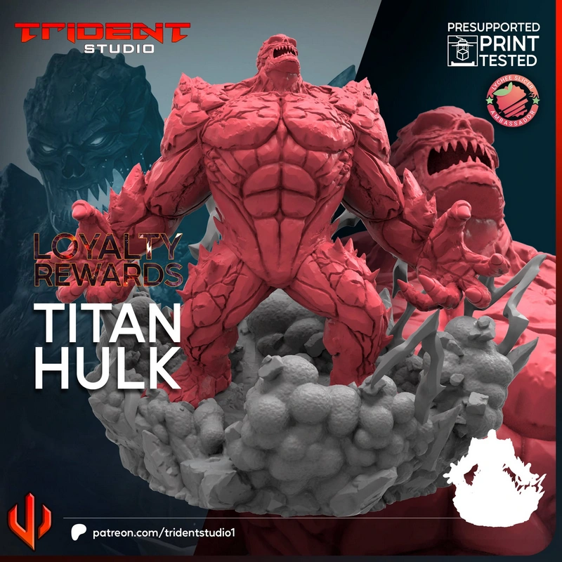 Muscular spiked monster statue standing on a rocky sculpted base