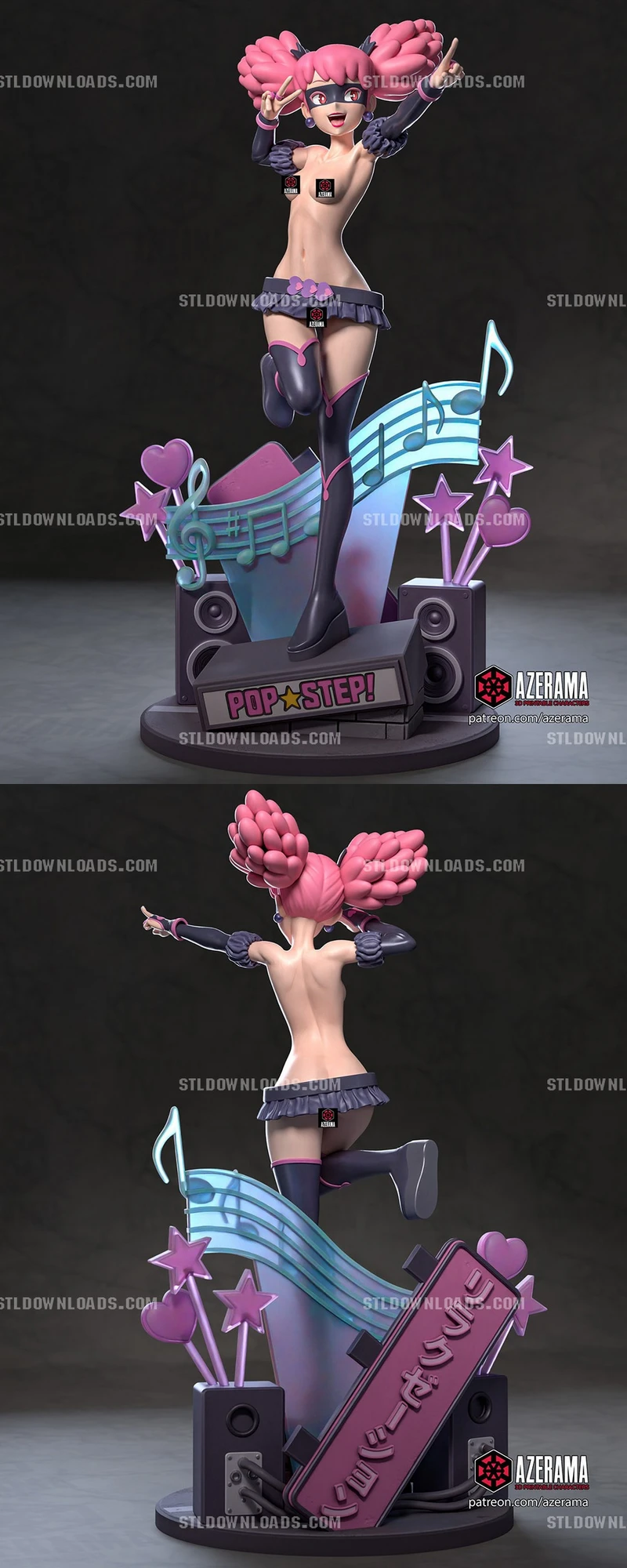 Pop Step My Hero Academia figure on a musical display base