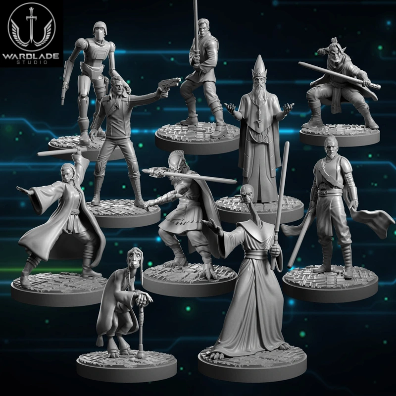 Ben original character miniature figures with fantasy and science-fiction designs