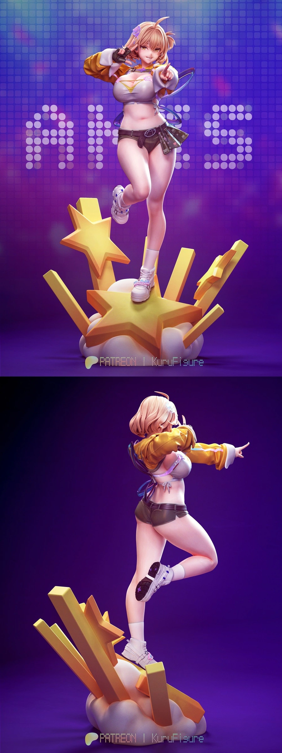 Anis Star figure from Goddess of Victory: Nikke on a golden star base