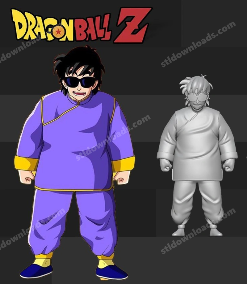 Young Master Roshi Dragon Ball 3D character model in a martial-arts outfit