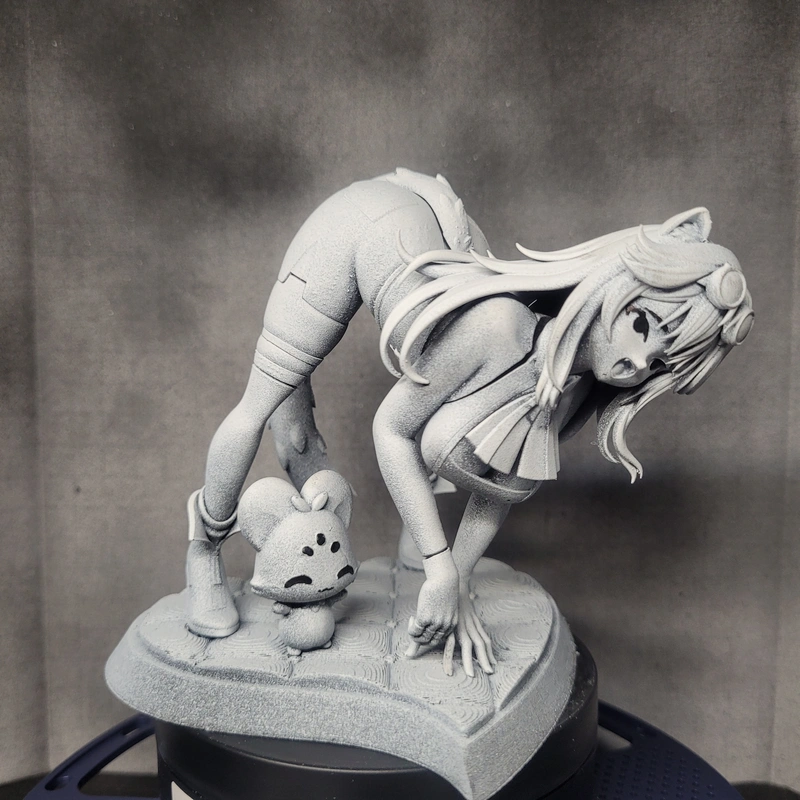 Raora Panthera Hololive character statue with cat companion