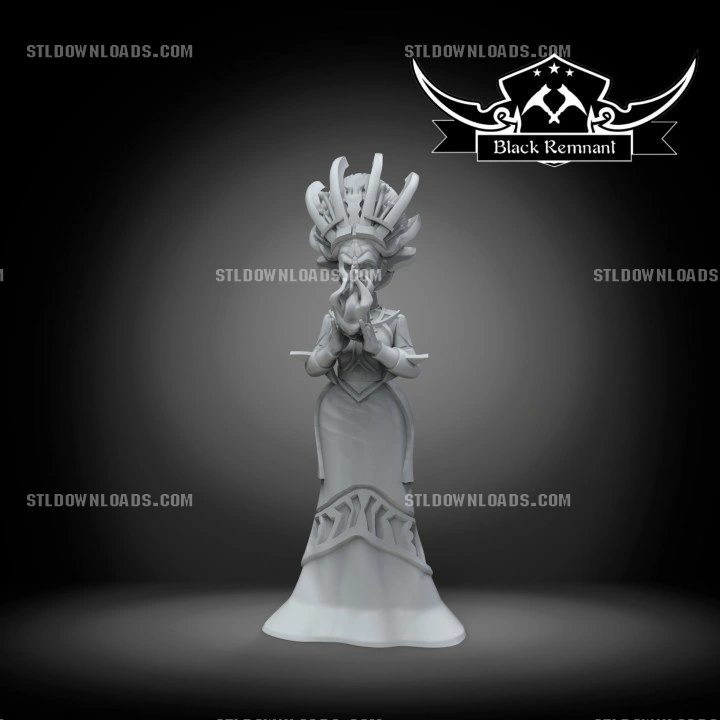 Old Daka Star Wars character statue with spiked headdress and long robe