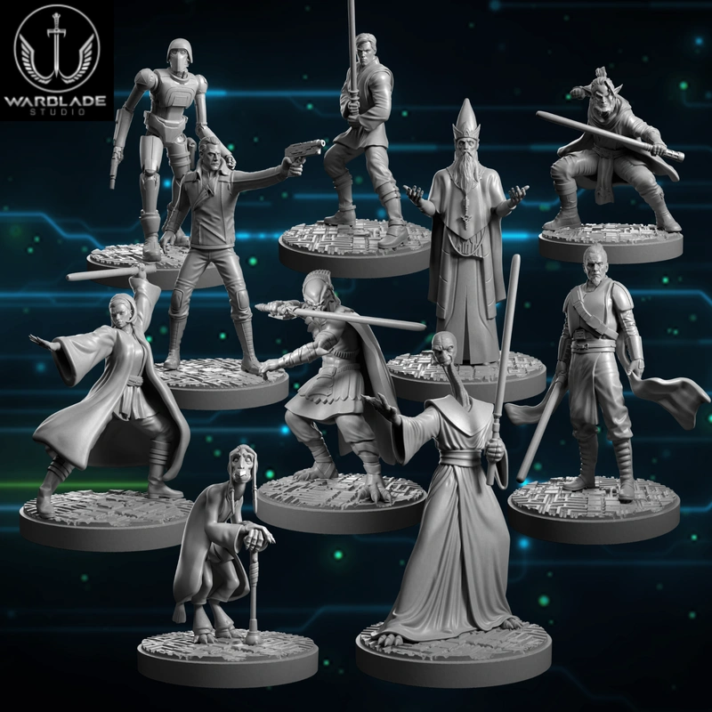 Warblade WildC.A.T.s character figure set with weapons and display bases